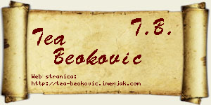 Tea Beoković vizit kartica
